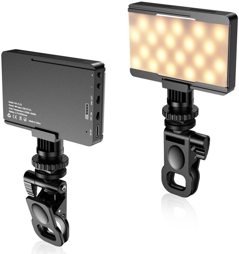 Foto světlo Apexel Pocket Rotatable Soft LED Fill Light