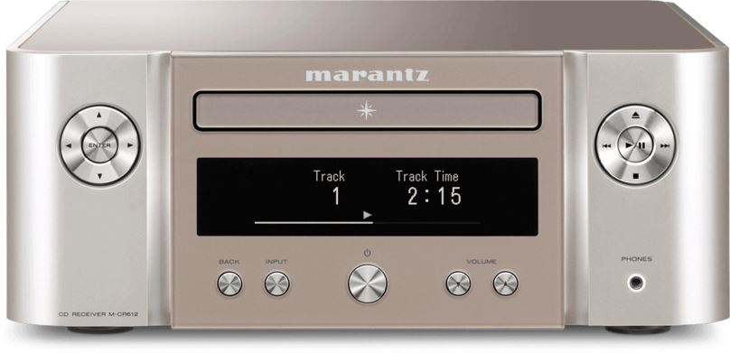 Minisystém Marantz M-CR612 Melody X stříbrno-zlatý