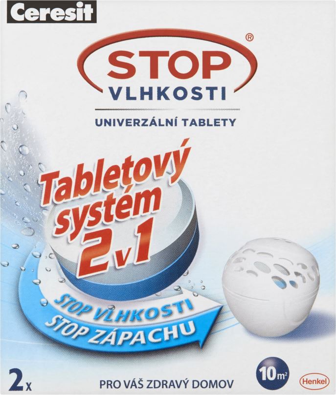 Pohlcovač vlhkosti CERESIT Stop Vlhkosti Micro 2v1 náhradní tablety 2 x 300 g
