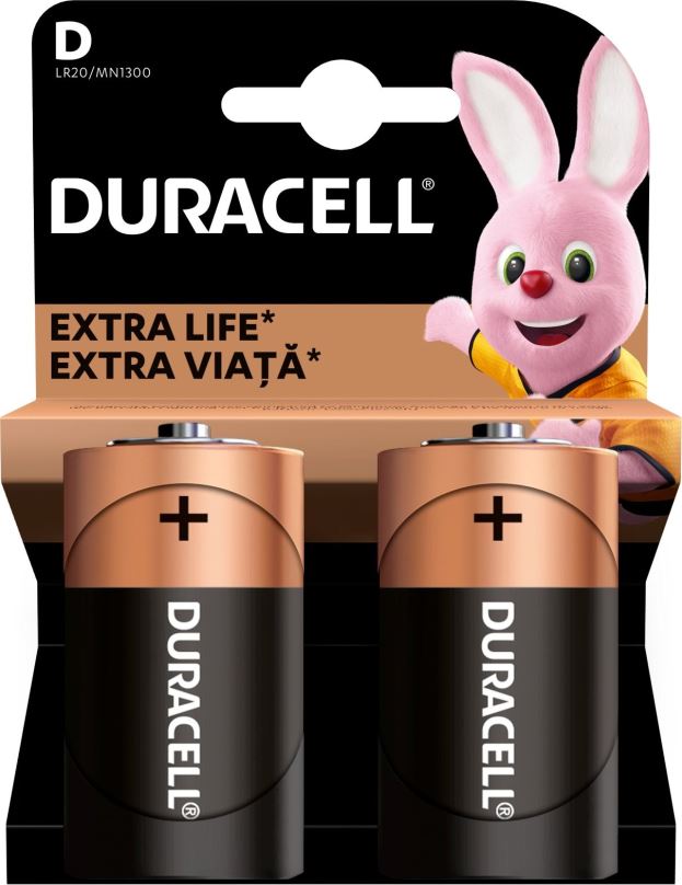 Jednorázová baterie Duracell Basic alkalická baterie 2 ks (D)