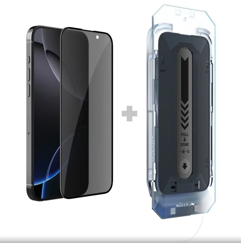 Ochranné sklo s aplikátorem Nillkin Guardian 2.5D Privacy Black pro Apple iPhone 16 Pro Max