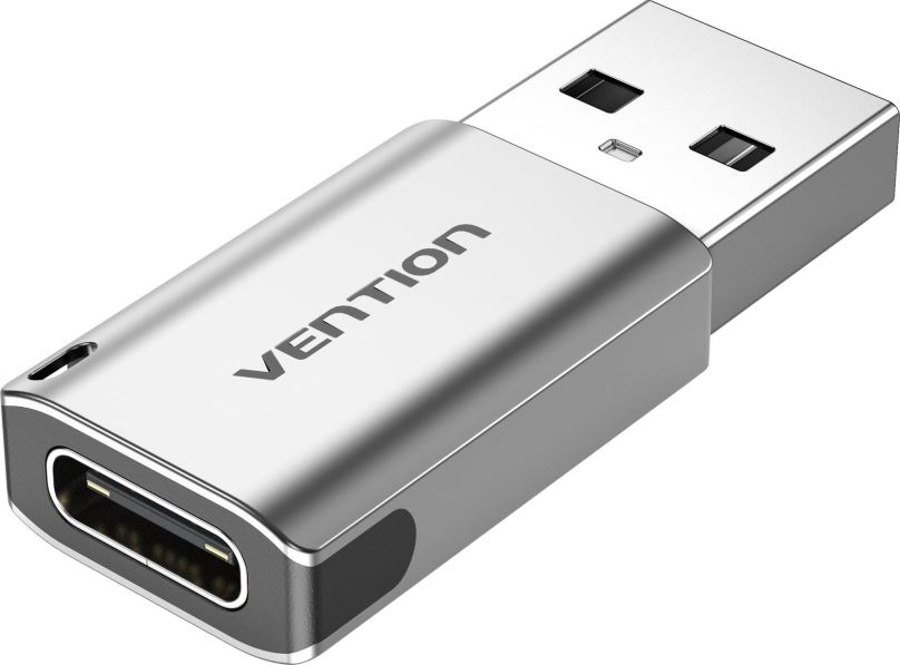 Redukce Vention USB 3.0 (M) to USB-C (F) OTG Adapter Gray Aluminum Alloy Type