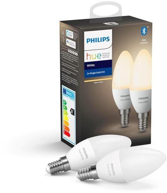 LED žárovka Philips Hue White 5,5W E14 set 2ks