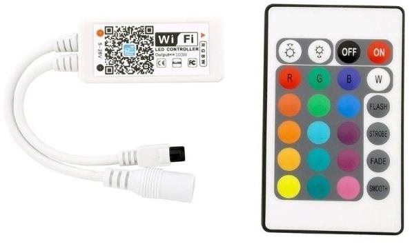 Dálkový ovladač WIFI ovladač RGB+W pásku 100W s dálkovým ovládáním
