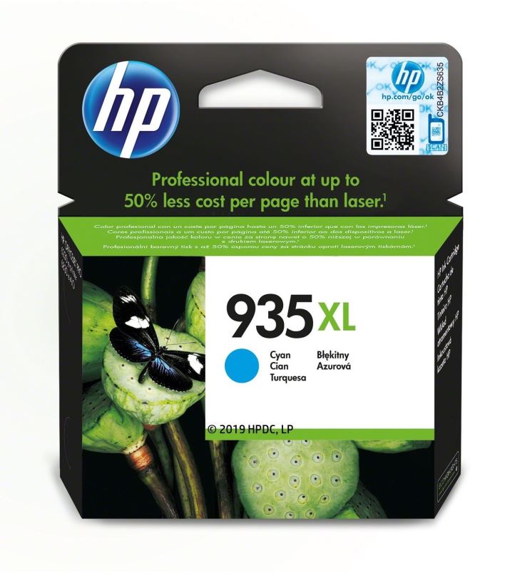 HP originální ink C2P24AE, HP 935XL, cyan, 825str., 9,5ml, HP Officejet 6812,6815,Officejet Pro 6230,6830,6835