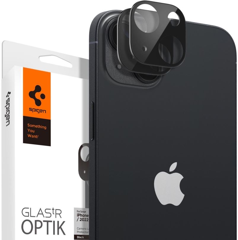 Ochranné sklo na objektiv Spigen tR Optik 2 Pack Black iPhone 14/iPhone 14 Plus