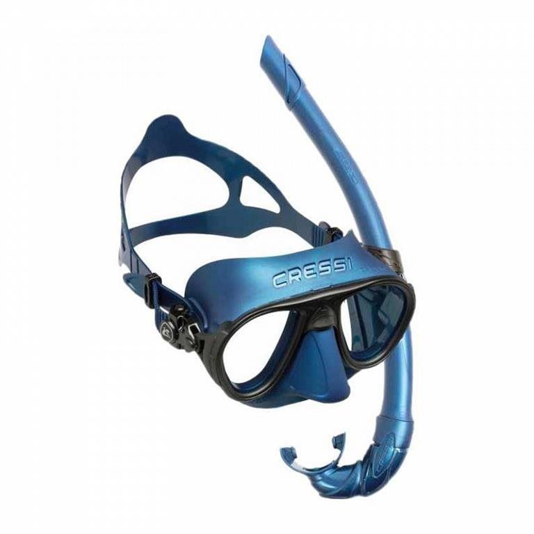 Potápěčská sada Cressi Set maska Calibro a šnorchl Corsica, modrá