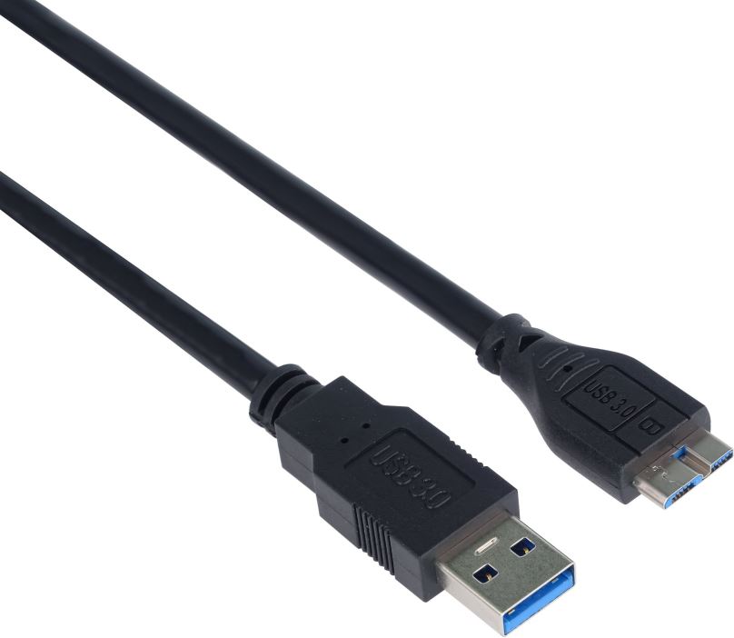 Datový kabel PremiumCord USB 3.0 propojovací A-microB černý 2m