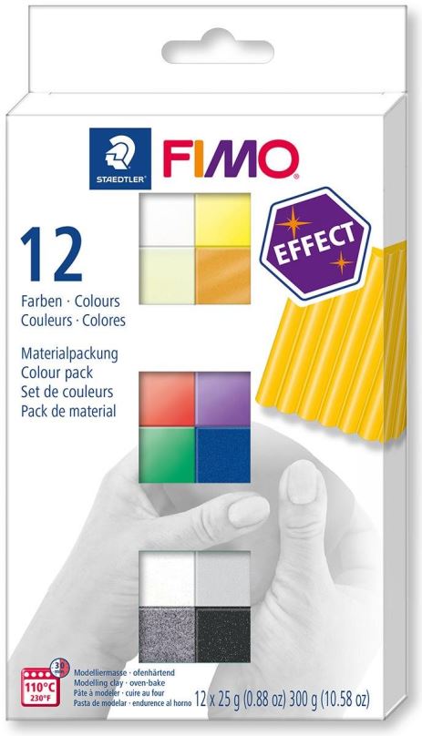 Modelovací hmota FIMO efekt sada 12 barev 25g