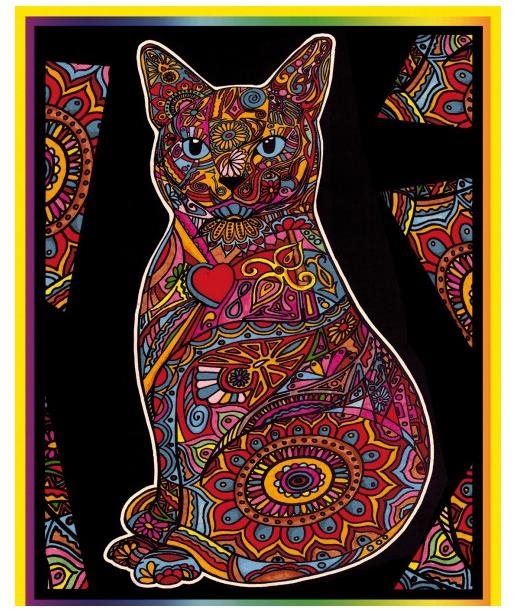 Omalovánky Colorvelvet sametový obrázek - kočka