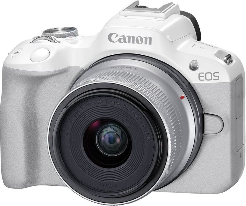Digitální fotoaparát Canon EOS R50 bílá + RF-S 18-45mm f/4.5-6.3 IS STM