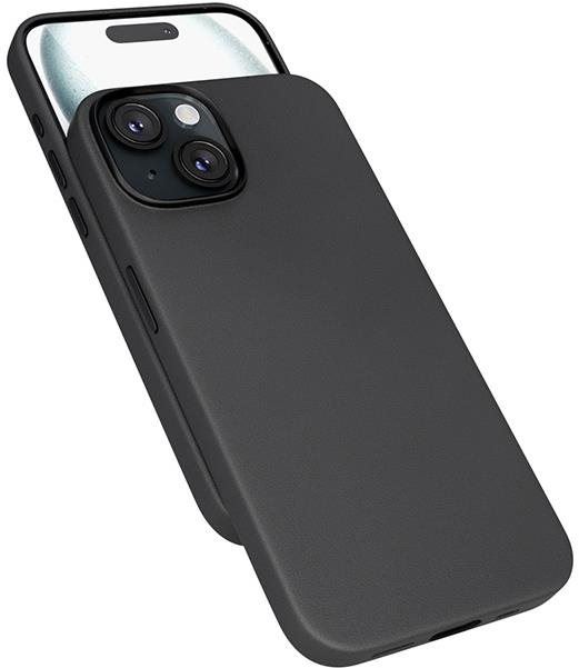 Kryt na mobil Epico Mag+ kožený kryt iPhone 15 Plus - černý