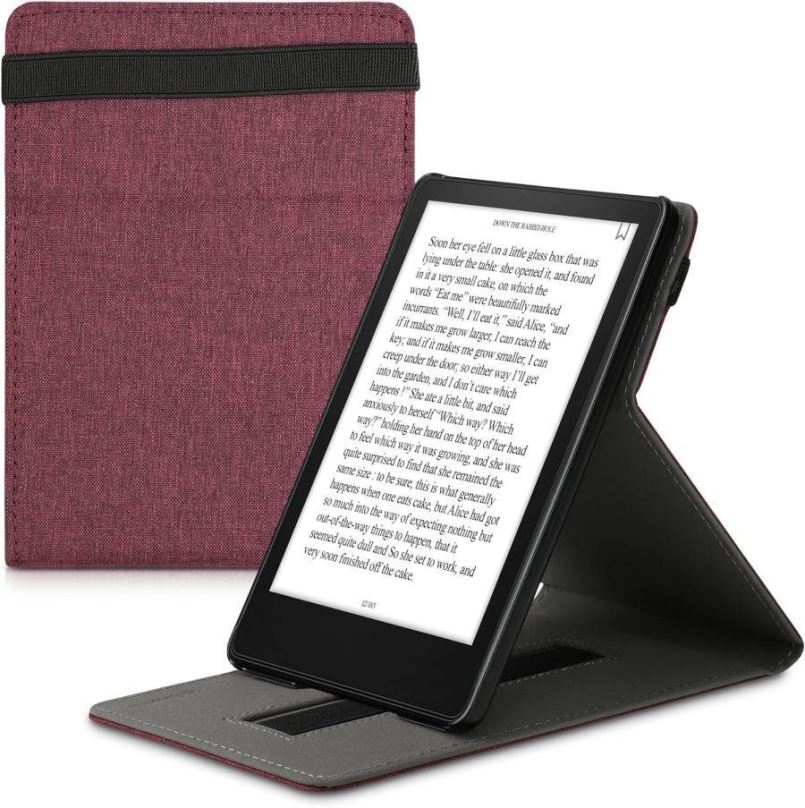 Pouzdro na čtečku knih KW Mobile - Case with Strap Stand - KW5716120 - pouzdro pro Amazon Kindle Paperwhite 5 (2021) - červ