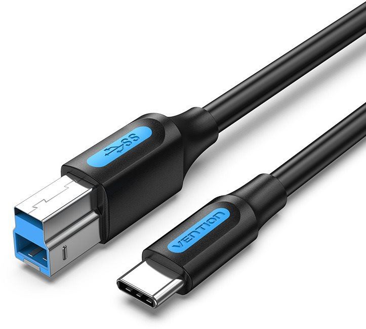 Datový kabel Vention USB-C to USB-B Printer 2A Cable 0.5m Black