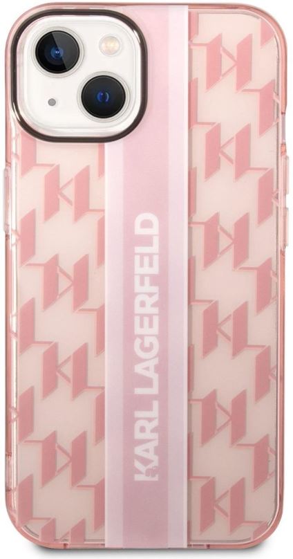Kryt na mobil Karl Lagerfeld Monogram Vertical Stripe Zadní Kryt pro iPhone 14 Plus Pink