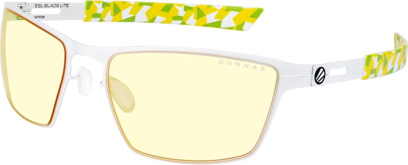 Brýle na počítač GUNNAR ESL Blade Lite White, jantarová skla natural