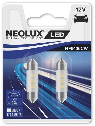 LED autožárovka NEOLUX LED "C5W" 6000K, 12V, SV8.5-8