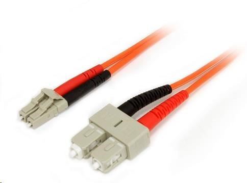 Duplexní patch kabel MM 50/125, OM2, LC-SC, LS0H, 1m