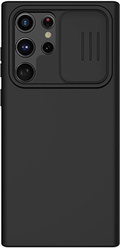 Kryt na mobil Nillkin CamShield Silky Silikonový Kryt pro Samsung Galaxy S22 Ultra Black