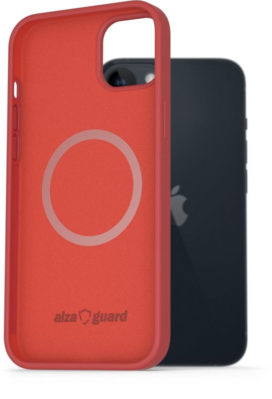 Kryt na mobil AlzaGuard Magnetic Silicone Case pro iPhone 14 Plus červené