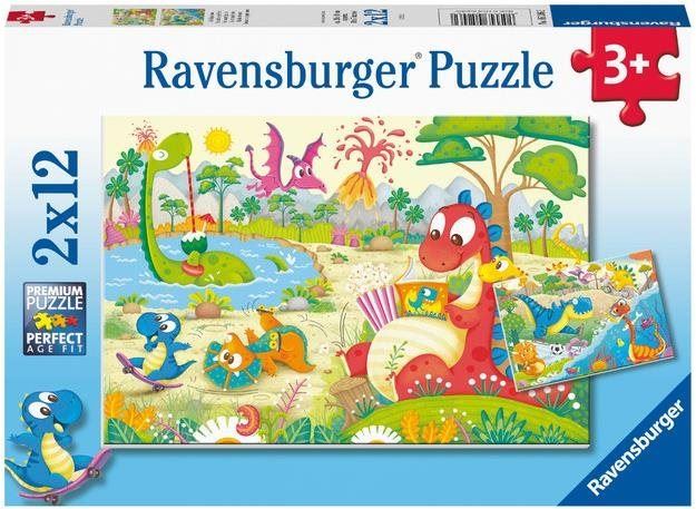 Puzzle Ravensburger puzzle 052462 Moji dinosauří přátelé 2x12 dílků