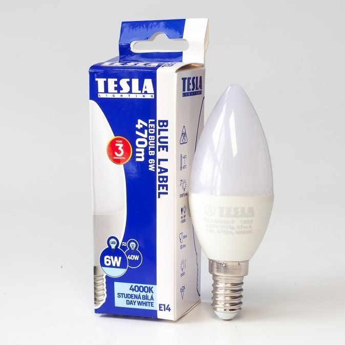 LED žárovka Tesla LED žárovka svíčka E14 6W