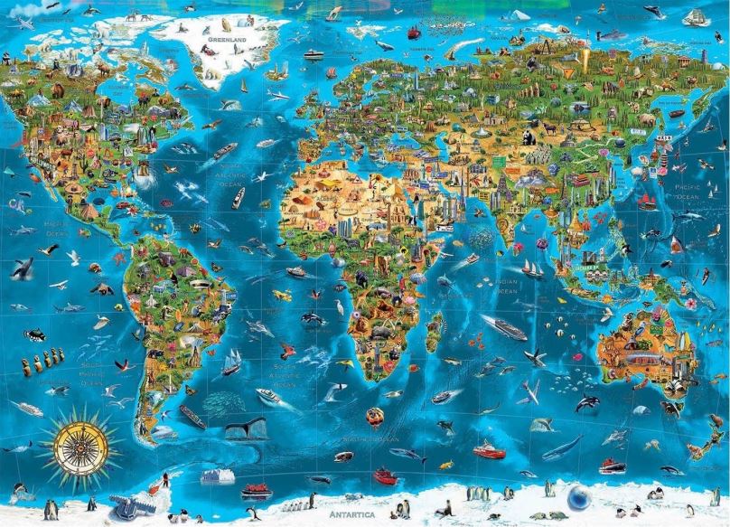 Puzzle Educa Puzzle Zázraky světa 12000 dílků