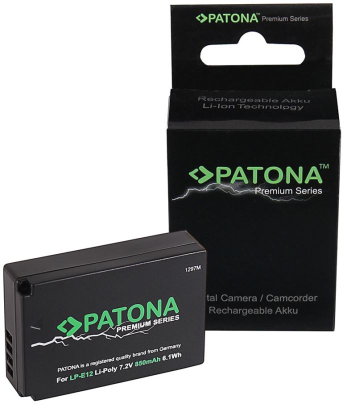Baterie pro fotoaparát PATONA pro Canon LP-E12 850mAh Li-Ion PREMIUM