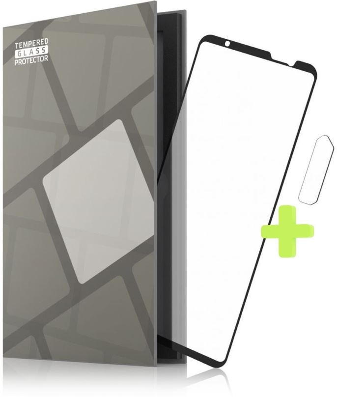 Ochranné sklo na objektiv Tempered Glass Protector Rámečkové pro Asus ROG Phone 5 , černé + sklo na kameru