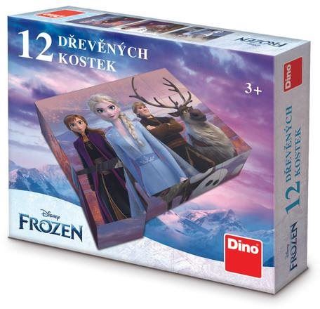 Dřevěné kostky Dino Frozen II