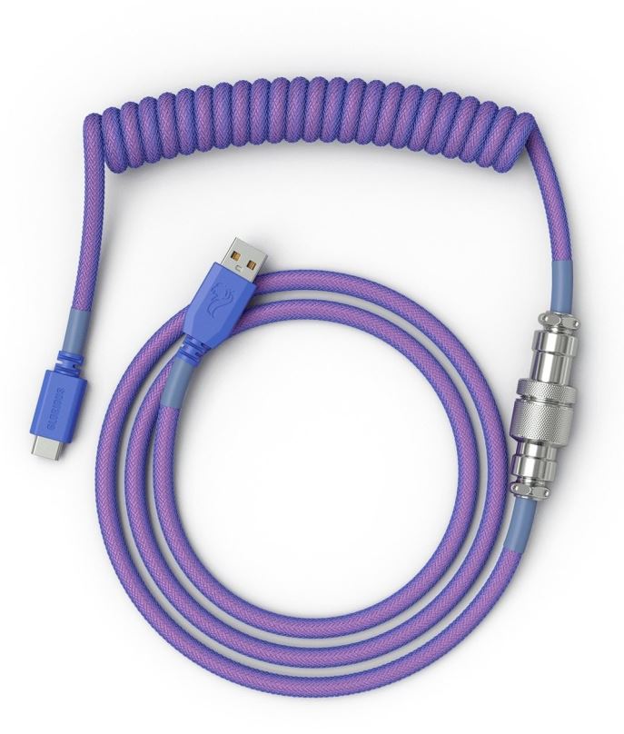 Příslušenství ke klávesnici Glorious Coiled Cable Nebula, USB-C to USB-A  - 1,37m