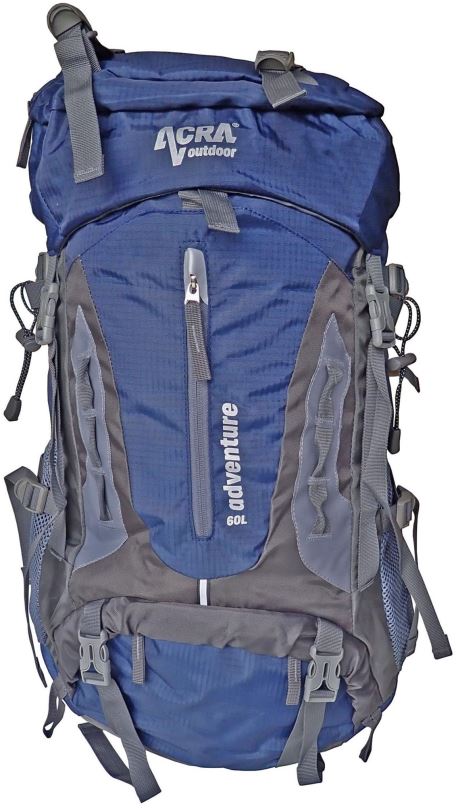 Turistický batoh Acra Batoh na náročnější horskou turistiku 60 l tmavě modrý