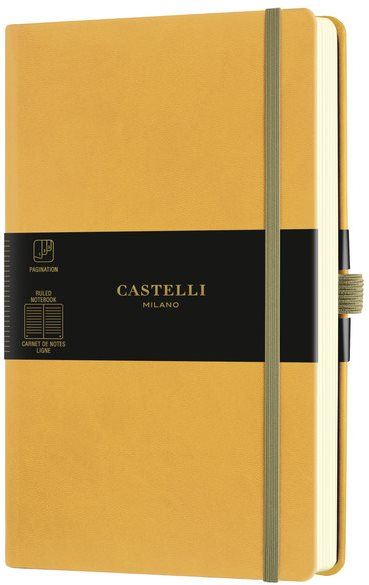 Zápisník CASTELLI MILANO Aqua Mustard, velikost M