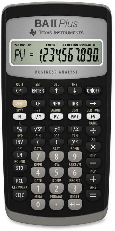 Kalkulačka TEXAS Instrument TI BA II PLUS