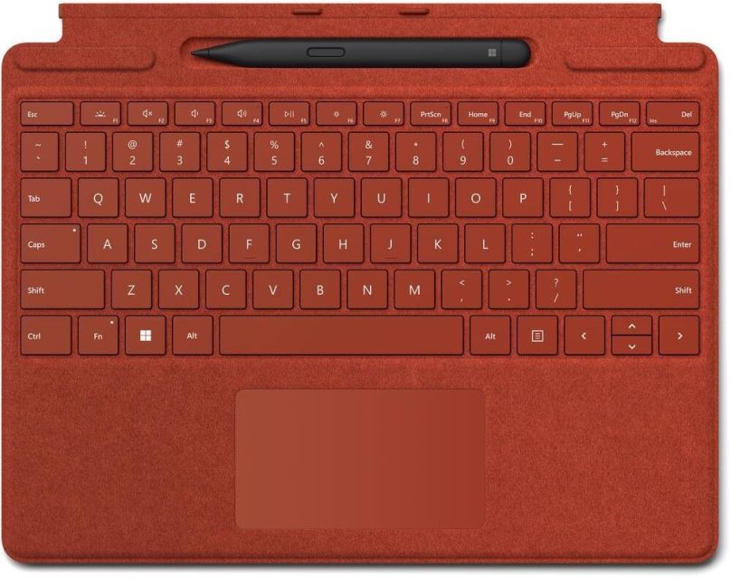 Klávesnice Microsoft Surface Pro X/Pro 8/Pro 9 Signature Keyboard + Pen Poppy Red CZ/SK