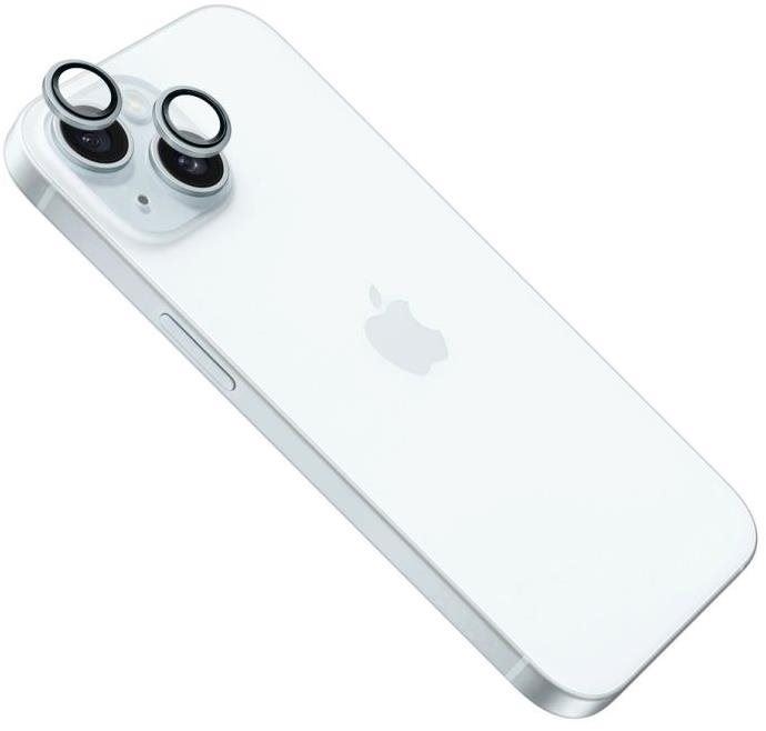 Ochranné sklo FIXED Camera Glass pro Apple iPhone 15/15 Plus světle modrá