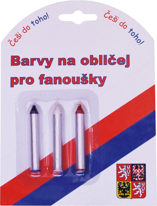 Barva na obličej SPORTTEAM Barvy na obličej ČR2, tužky 3ks