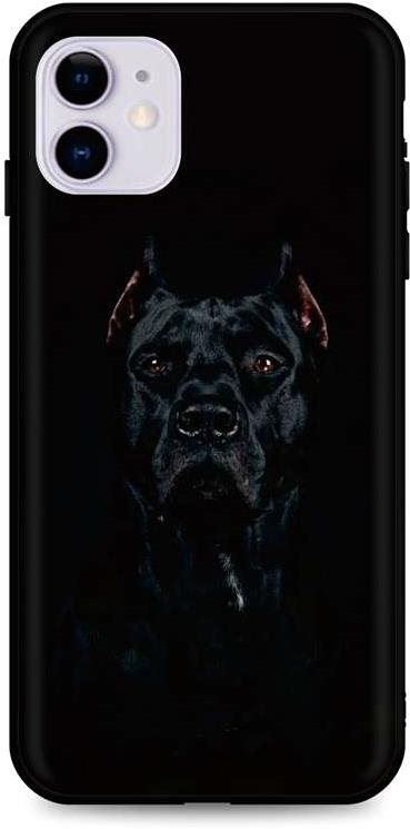 Kryt na mobil TopQ iPhone 11 silikon Dark Pitbull 48941