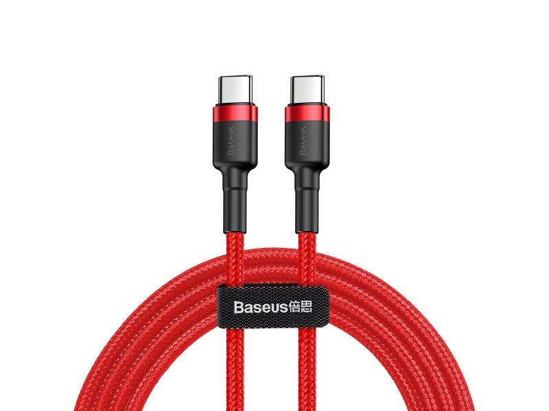 Baseus Cafule Series nabíjecí / datový kabel USB-C na USB-C PD2.0 60W Flash 1m, červená