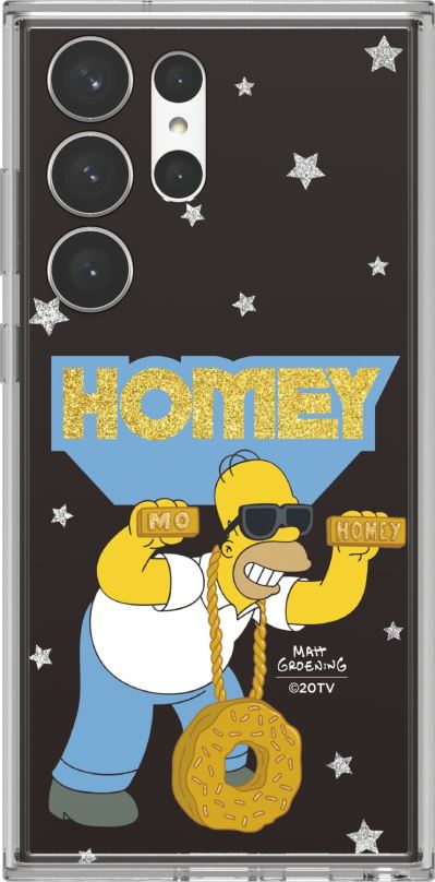 Kryt na mobil Samsung Galaxy S23 Ultra Rámeček Simpsonovi k ochrannému krytu Frame černý