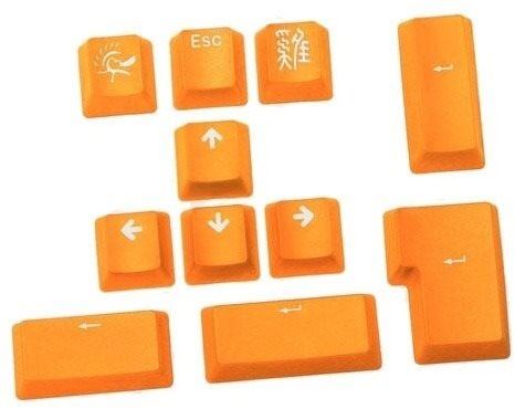 Náhradní klávesy Ducky PBT Double-Shot Keycap Set, oranžová, 11 kláves