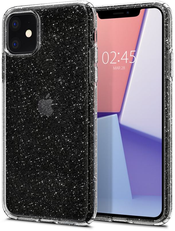 Kryt na mobil Spigen Liquid Crystal Glitter Clear iPhone 11