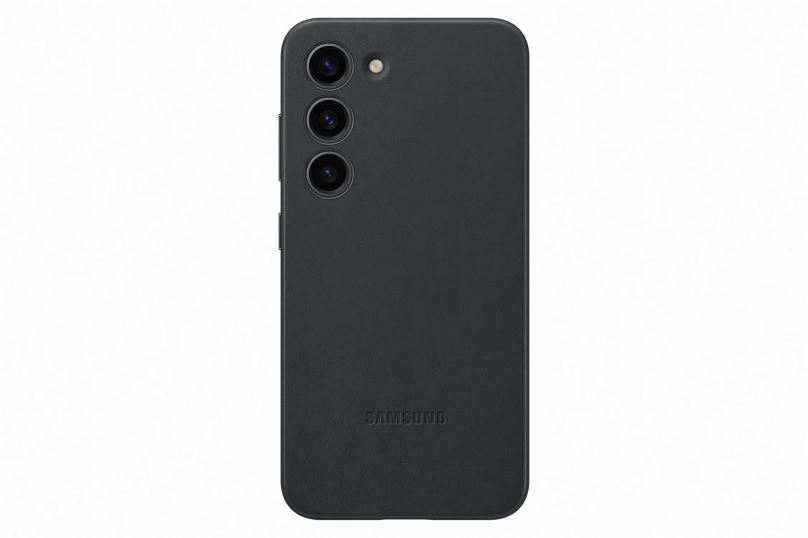Kryt na mobil Samsung Galaxy S23 Kožený zadní kryt černý