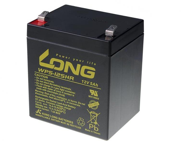Baterie pro záložní zdroje Long 12V 5Ah olověný akumulátor HighRate F2 (WP5-12SHR F2)