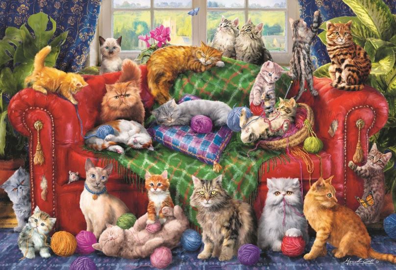 Puzzle Trefl Puzzle Kočky na pohovce 1500 dílků