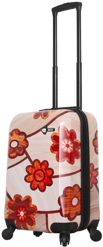 Cestovní kufr MIA TORO M1355 Ricci Wood Mozaic Flowers S