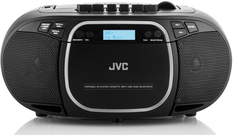 Radiomagnetofon JVC RC-E561B-DAB s DAB+ certifikací