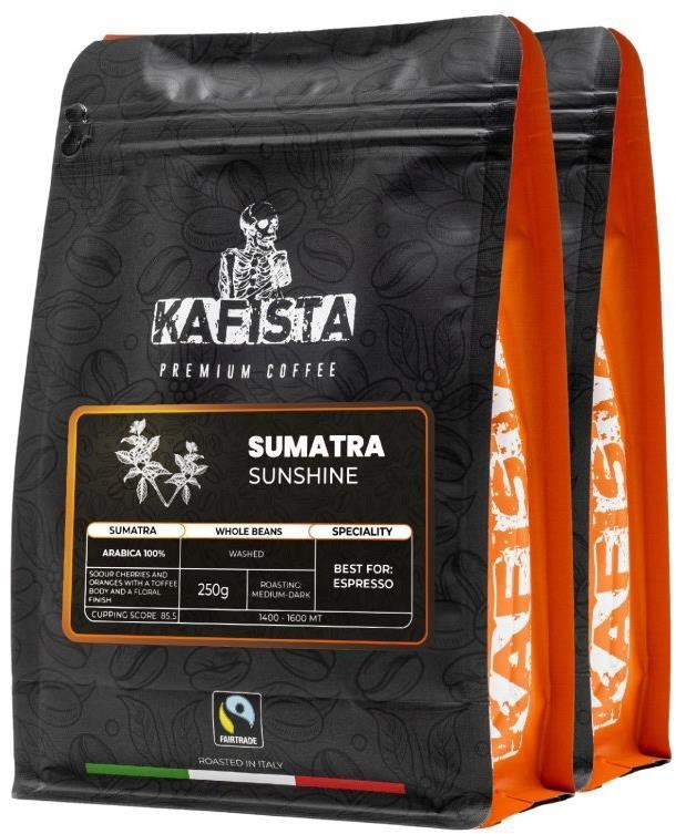 Káva Kafista výběrová káva Sumatra Sunshine, 2 x 250 g