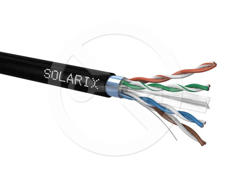 Instalační kabel Solarix CAT6 FTP PE Fca venkovní 500m/cívka SXKD-6-FTP-PE