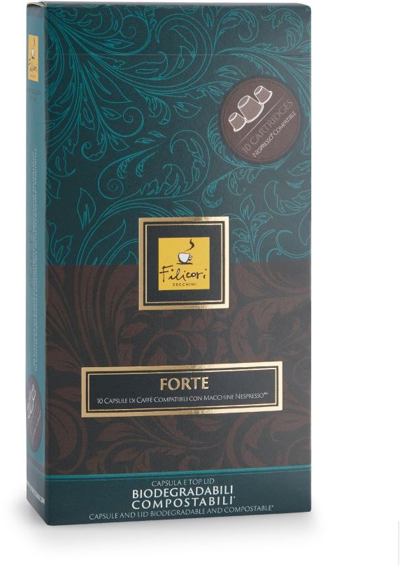 Kávové kapsle Filicori Zecchini Forte 10ks kompostovatelných kapslí kompatibilních s kávovary Nespresso®
